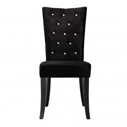 Radiance Dining Chair Black Velvet Pack of 2