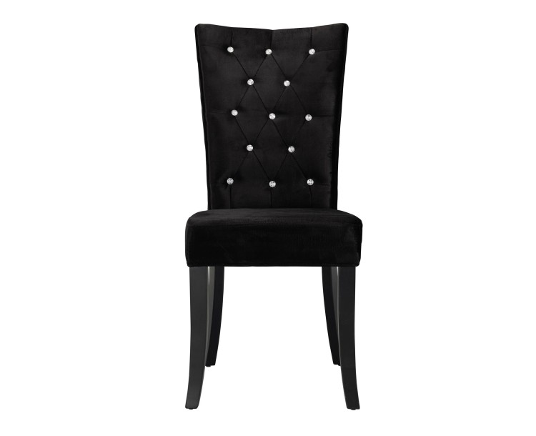 Radiance Dining Chair Black Velvet Pack of 2