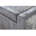 Verona Ottoman Bench Grey Crushed Velvet