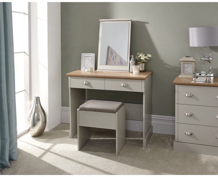 Kendal Dressing Table with Stool Grey