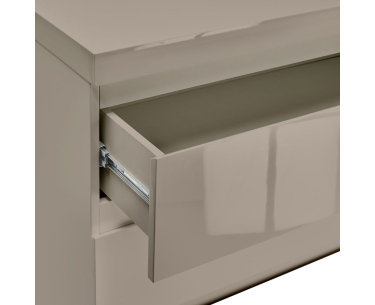 Puro Stone High Gloss 2 Drawer Bedside