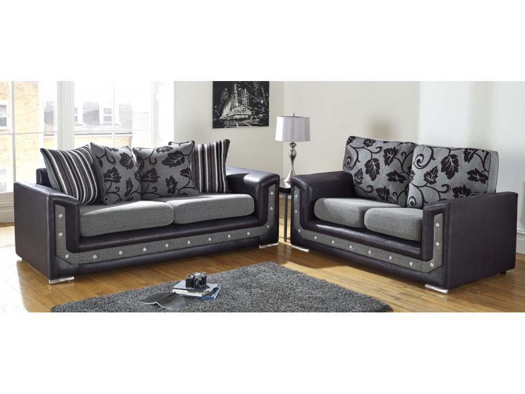 Crystal Amalfi 3 2 Seat Deep Fill Fabric Living Room Sofas