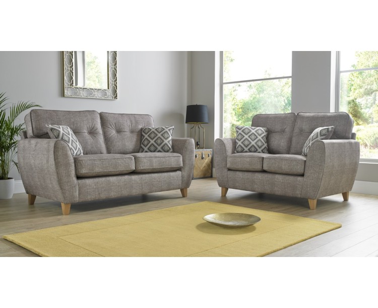 Maya Grey 3+2 Seat Deep Fill Fabric Living Room Sofas