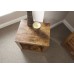 Traditional Style Chunky Jakarta Mango Cube Lamp Table