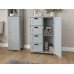 Grey 4 Drawer 1 Door Colonial Multi Storage Bathroom Unit