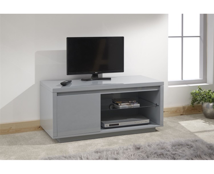 Polar Living Room High Gloss LED TV Unit Grey