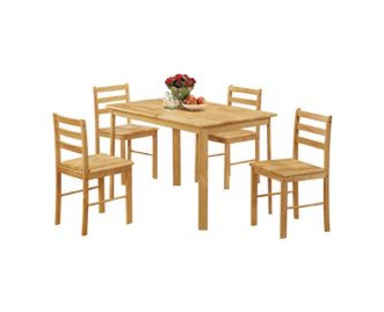 Derby Solid Oak Wood Dining Set Including Four Chairs
