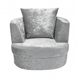 Bliss Small Swivel Chair Silver