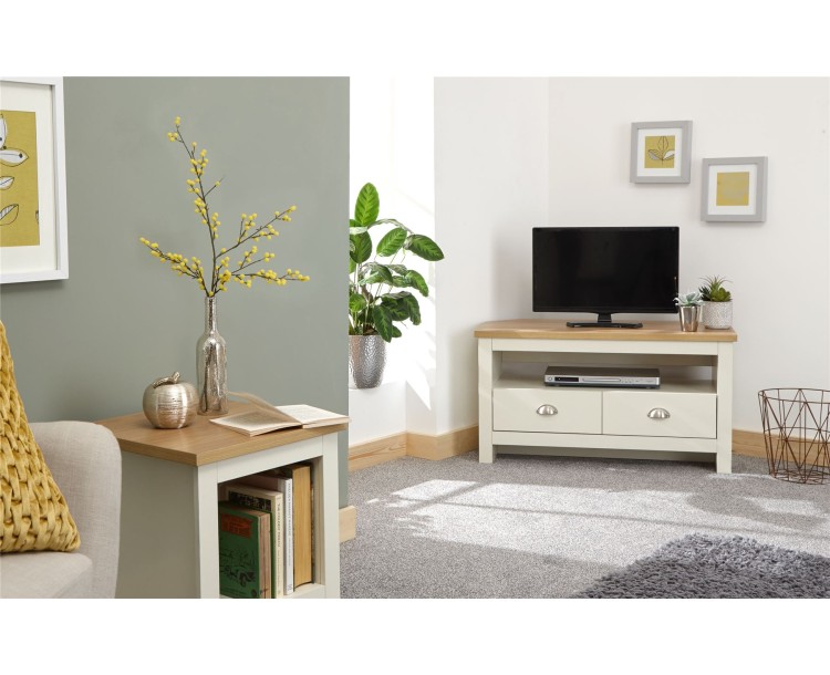 Lancaster Living Room Corner TV Unit Cream