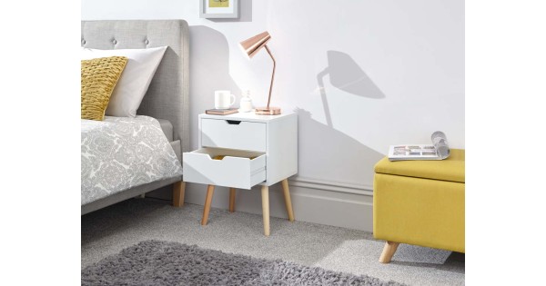Lalani 2 drawer clearance bedside table
