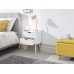 Nyborg Single 2 Drawer Bedside White