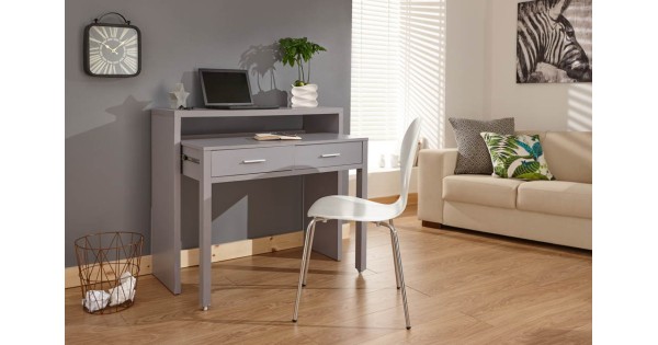 Regis extending console desk oak deals
