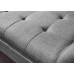 Milan Upholstered Bench Dark Grey Hopsack