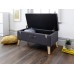 Minstrel Storage Ottoman Large Charcoal