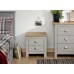 Lancaster 2 Drawer Bedside Grey