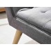 Milan Upholstered Bench Dark Grey Hopsack