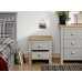 Lancaster 2 Drawer Bedside Grey