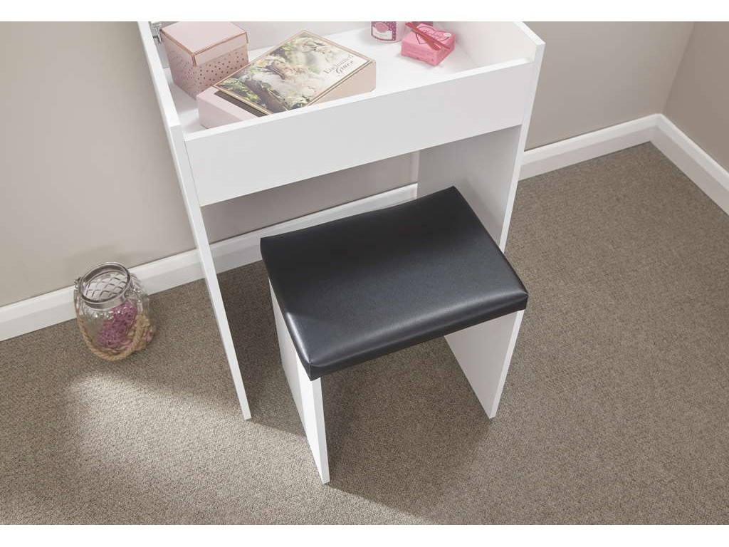 Compact Dresser + Stool White