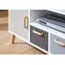 Delta Large TV Unit White/Grey Multi