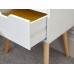 Nyborg Single 2 Drawer Bedside White