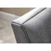 Milan Upholstered Bench Dark Grey Hopsack