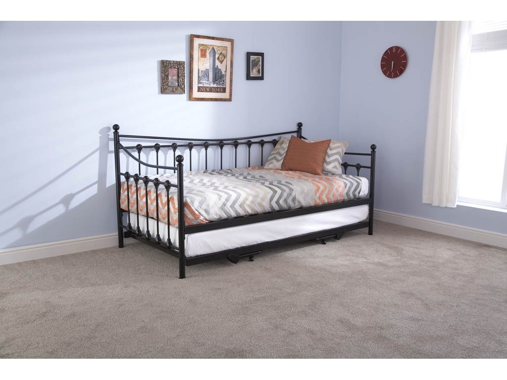Memphis Day Bed With Trundle Bed Black