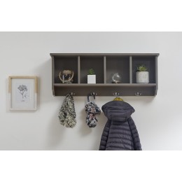 Kempton Wall Rack Storage Unit in Grey