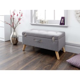 Minstrel Storage Ottoman Large Grey