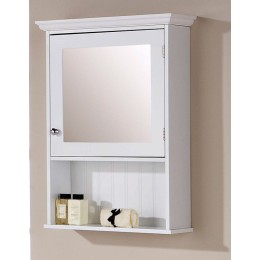 Colonial White Mirrored Bathroom Cabinet