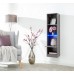 Galicia Tall Shelf Unit in Grey with Led
