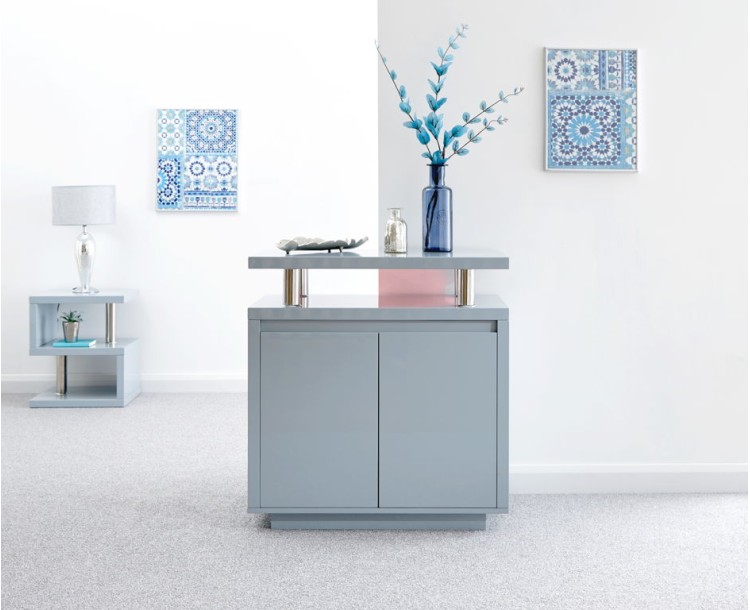 Polar High Gloss Led Sideboard Grey