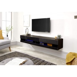 Galicia 150cm Wall TV Unit With Led Black
