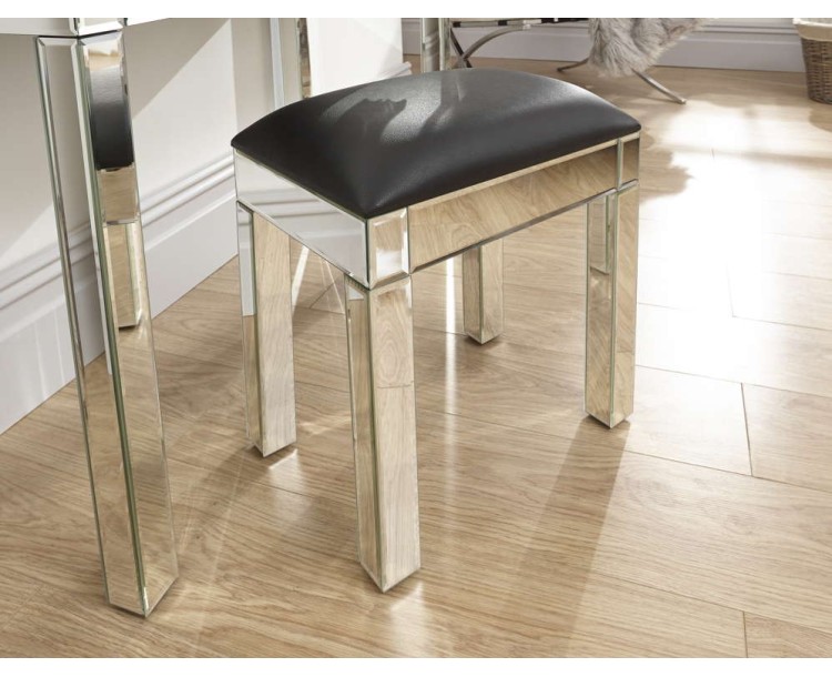 Venetian Stool Clear Mirror Finish