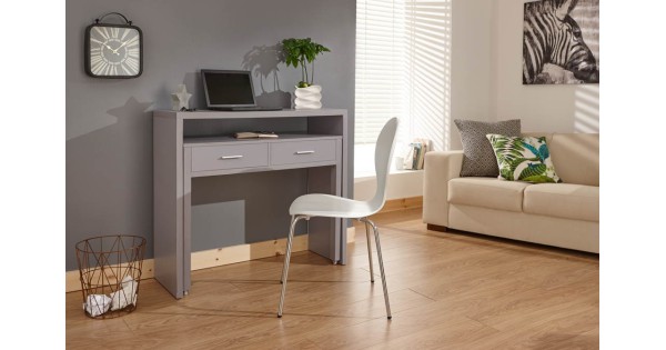 Regis Extending Console Desk Grey