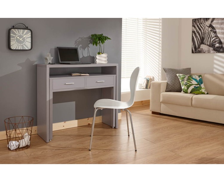 Regis Extending Console Desk Grey