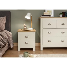 Lancaster 2 Drawer Bedside Cream