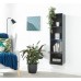 Galicia Tall Shelf Unit in Black with Led Lights