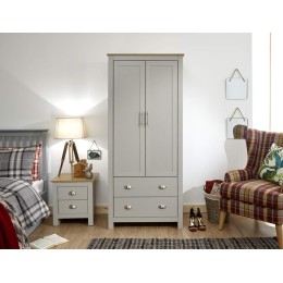 Lancaster 2 Door 2 Drawer Wardrobe Grey