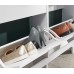 Narrow 4 Drawer Shoe Cabinet in White