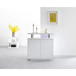 Polar High Gloss Led Sideboard White