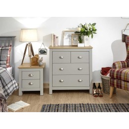 Lancaster 2+2 Drawer Chest Grey