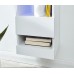 Galicia Tall Shelf Unit in White with Led Lights