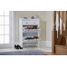 Reins Two Tier Shoe Cabinet White with Pull Out Drawer