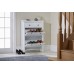 Reins Two Tier Shoe Cabinet White with Pull Out Drawer