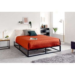 Platform Bed 135cm Black