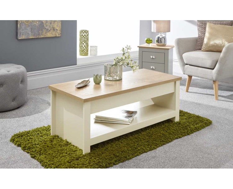 Lancaster Lift Up Coffee Table Cream