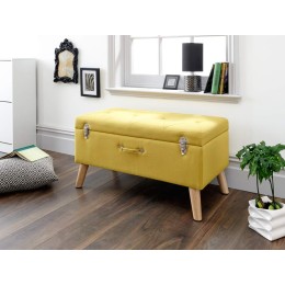 Minstrel Storage Ottoman Large Mustard