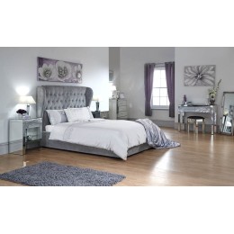 Dakota 150cm Ottoman Bed With Solid Base Platinum