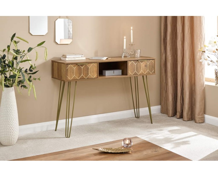 Orleans 2 Drawer Console Desk Mango