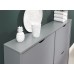 Narrow 6 Drawer Shoe Cabinet in Grey